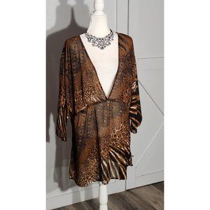 SEPARATES BY NYCD COVER-UP 3-4 SLEEVE  POLYESTER  NOT STRETCH  SIZE 3X